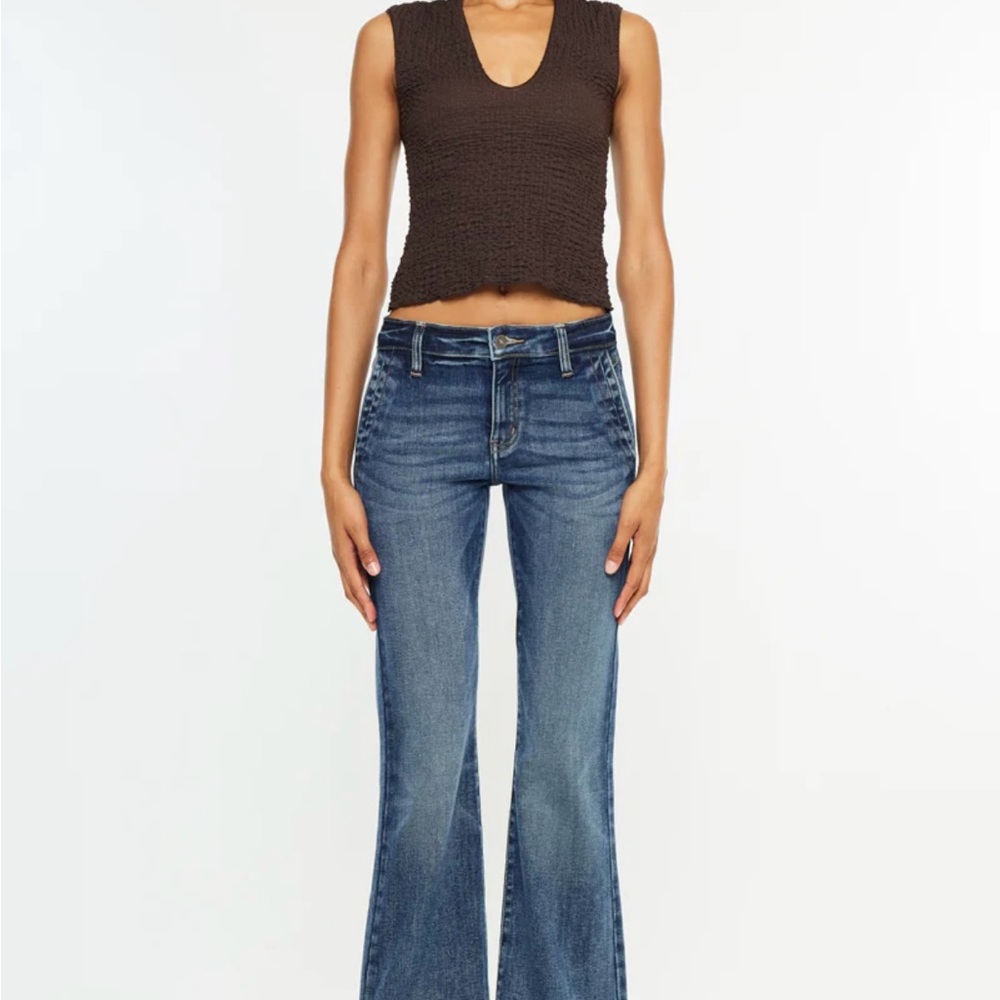 Kan Can Aubree Mid Rise Boot Jean Women’s 12/31 Light Stone Wash